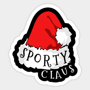 Sporty Claus Santa Hat Christmas Matching Family Pajama Sticker